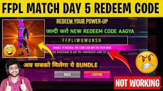 FFPL Day 5 Redeem Code Not Working | FFPL Day 5 Redeem Code Problem Solve | FFPL Day 6 Redeem Code