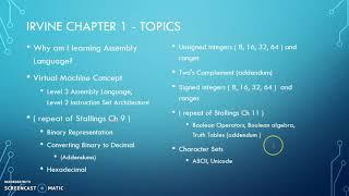 CSIT 256 Chapter Overview Irvine Ch 01