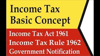 Basic Concept of Tax, Income Tax Act 1961, Rules 1962, Notification etc (Hindi), Fresher Taxation