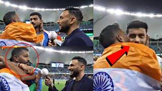 Hardik Pandya heart winning gesture when Axar Patel was crying after INDIA won the Champions Trophy