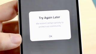 How To FIX Instagram "We Restrict Certain Activity" Error