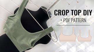 DIY CROP TOP |  How to sew a crop top. PDF sewing pattern