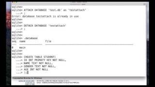 How to create Tables in s SQLite