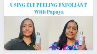 USING THE ELF PEELING EXFOLIANT With Papaya…It’s Help to remove scars…