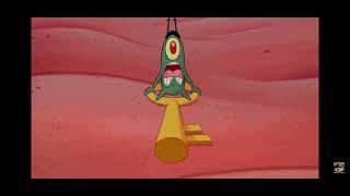 Plankton inside Patrick's belly button