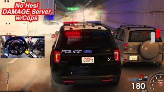 POLICE Chase Through TRAFFIC On NEW No Hesi DAMAGE SERVER! 400hp Ford Interceptor!