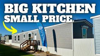 BIGGEST KITCHEN in a single wide PLUS back deck & much more! Mobile Home Tour