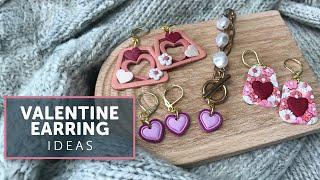 Polymer Clay Tutorial 144: Valentine Earring Ideas