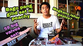 Pang gilid set upgrade mio magkano lahat magagastos? Daily2wheels Episode 19 Mio 59 big valves