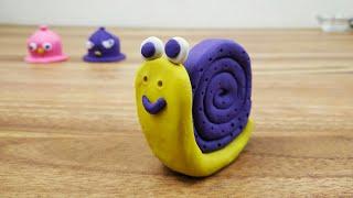 How to make #snail clay modelling | Easy play doh modelling for kids | #polymerclay #clayart #animal