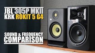 KRK Rokit 5 G4 RP5G4 vs JBL 305P MKII  ||  Sound & Frequency Response Comparison