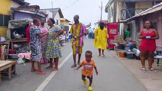 BEAUTIFUL AFRICAN COMMUNITY AT NIGHT GHANA ACCRA OSU