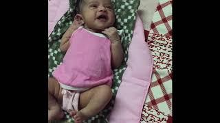 New born baby in pink dress | New born Saanvi Tarita Playing  video