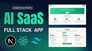 Build a Fullstack AI SaaS Website with Authentication In NextJS 15, Stripe, TypeScript, TailwindCSS
