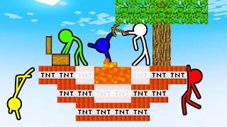 Stickman VS Minecraft: TNT Skyblock - AVM Shorts Animation