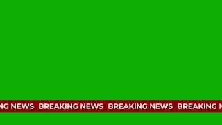 Breaking news ticker scrolling text on green background #animation