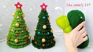 ️️ Superb Christmas Tree Making Idea with Wool  Easy Way to Make It ⭐ DIY Amazing Christmas Decor