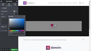 How To Change Entire Page Body Background Color In Elementor WordPress Plugin?