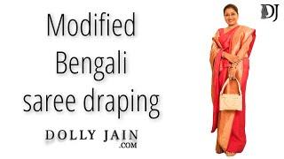 Modified bengali saree draping | Dolly Jain Saree Draping