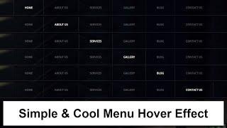 Menu hover effect using jquery mouseover and mouseout