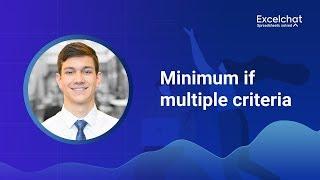 Minimum if multiple criteria