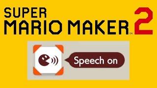 Text-to-speech player messages - Super Mario Maker 2