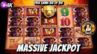 MASSIVE JACKPOT on Buffalo Gold SO MANY SPINS