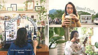 First Week of Classes - Arts Management Student (Benilde) + Plants, Cafe, Chill Vlog