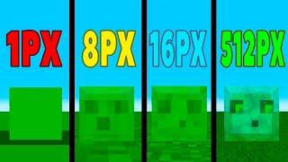 slime in 1px vs 8px vs 16px vs 64px vs 256px vs 512px