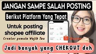 CARA DAPET KOMISI DARI SHOPEE AFFILIATEWAJIB TAU PLATFORM YANG TEPAT BIAR BANYAK YG CHEKOUT