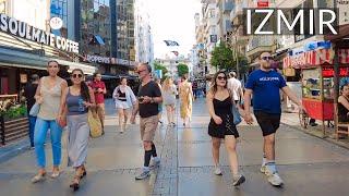 Street Vibe in İzmir's City Center: 4K Walking Tour (June 2024)