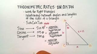 Triangles: The Trigonometric Ratios (Sin, Cos, Tan)