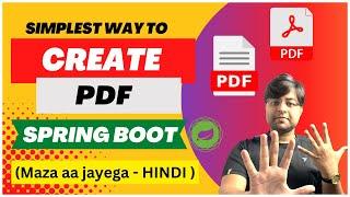  Simplest way to generate PDF using Spring Boot in Hindi