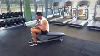 Decline Weighted Sit Ups (Exercises.com.au)