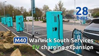 EV charging at M40 Warwick Southbound Services (March 2024)