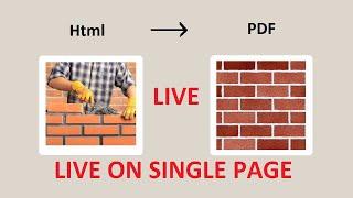 Generate Pdf with PHP Like SINGLE PAGE APP