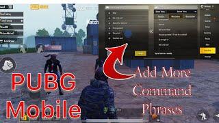 PUBG Mobile: How to Add More Command Phrases to Quick Chat Voice "Bring Up Voice Chat"