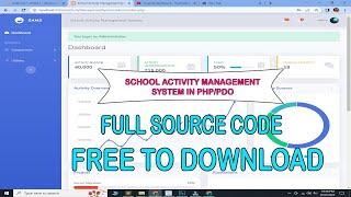 School Activity Management System in PHP/PDO with Full Source Code | Free to Download