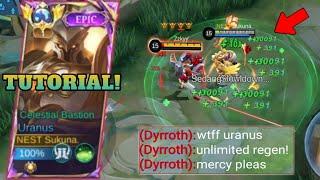 GLOBAL URANUS SECRET TRICK TO DOMINATE DYRROTH FROM EARLY TO LATE GAME 100% SURE WIN! - MLBB