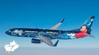 Air-to-air: WestJet #MagicPlane in flight