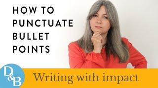 How to punctuate bullet points