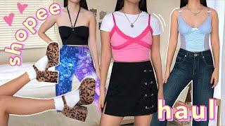 the best SHOPEE haul  (platform shoes, clothes, school essentials)