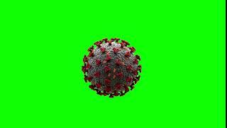 Green screen Coronavirus 3D model COVID 19 Animation FREE download