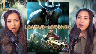 OUR FIRST TIME WATCHING LEAGUE OF LEGEND'S "A Twist of Fate" & "A New Dawn" | Reaction & Review