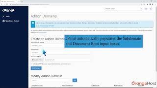 How to Create Addon Domains with OrangeHost