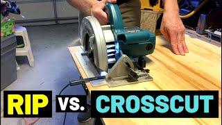 RIP CUT vs. CROSSCUT...What's The Difference? (Ripping + Crosscutting with Miter/Table/Circular Saw)