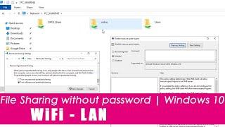 How to share files without a password on Windows 10