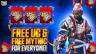 Get Free 100 , 300 , 600 Uc | Free Mythic For Everyone | Bonus Challenge |PUBGM