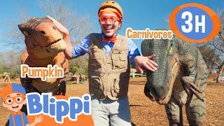 Join Blippi’s Dinosaur Encounter! Driving Vehicles on a Dino Quest! | Kids TV Shows