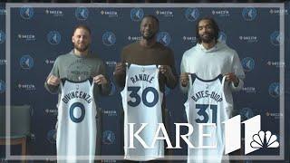 New T-Wolves players acquired in Towns trade meet the media